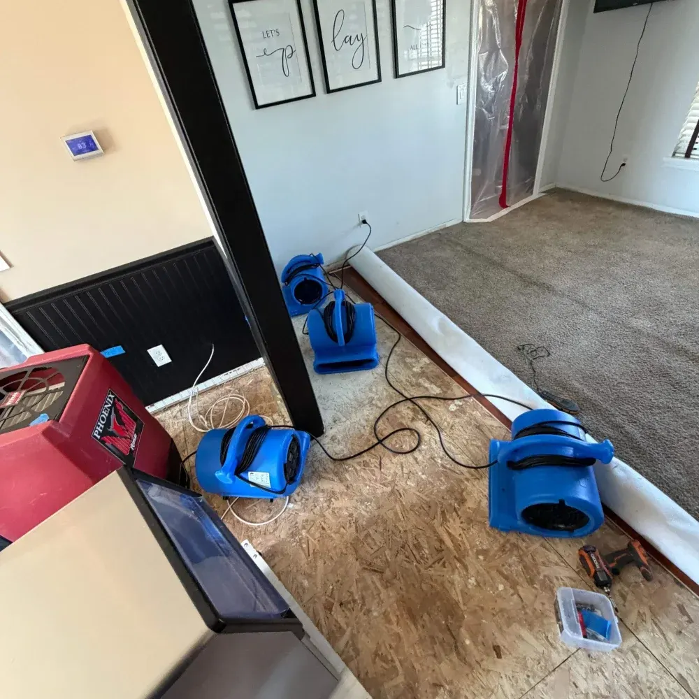 IICRC certified drying setup in Clay County, IN